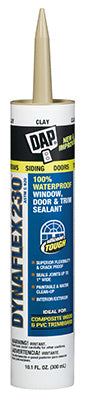 DAP PRODUCTS INC, DAP Dynaflex 230 Clay Silicone Zero VOC g/L Door/Trim/Window Sealant 10.1 oz. for Indoor/Outdoor (Scellant pour portes, bordures et fenêtres sans COV)