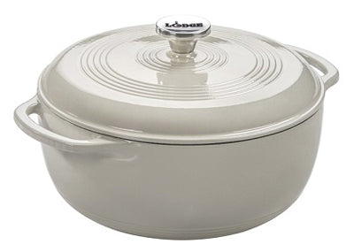 Lodge Mfg, Faitout en fonte, Oyster, 6-Qt.