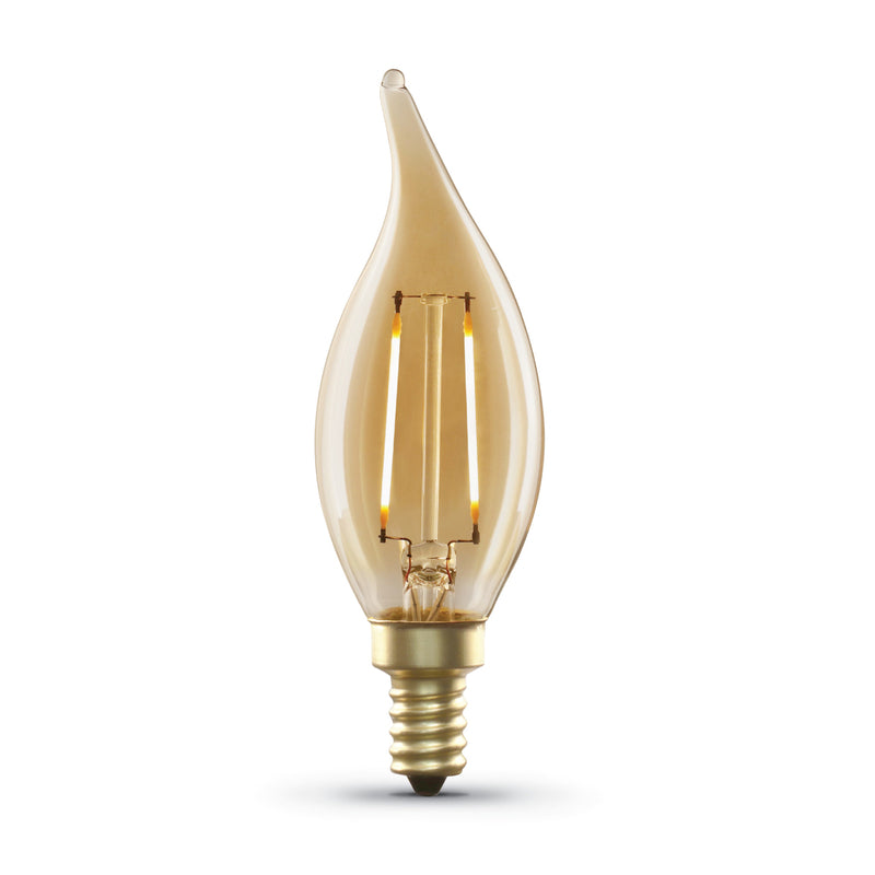 FEIT ELECTRIC CO, Feit CA10 E12 (Candélabre) Ampoule LED Ambre 40 Watt Equivalence 1 pk