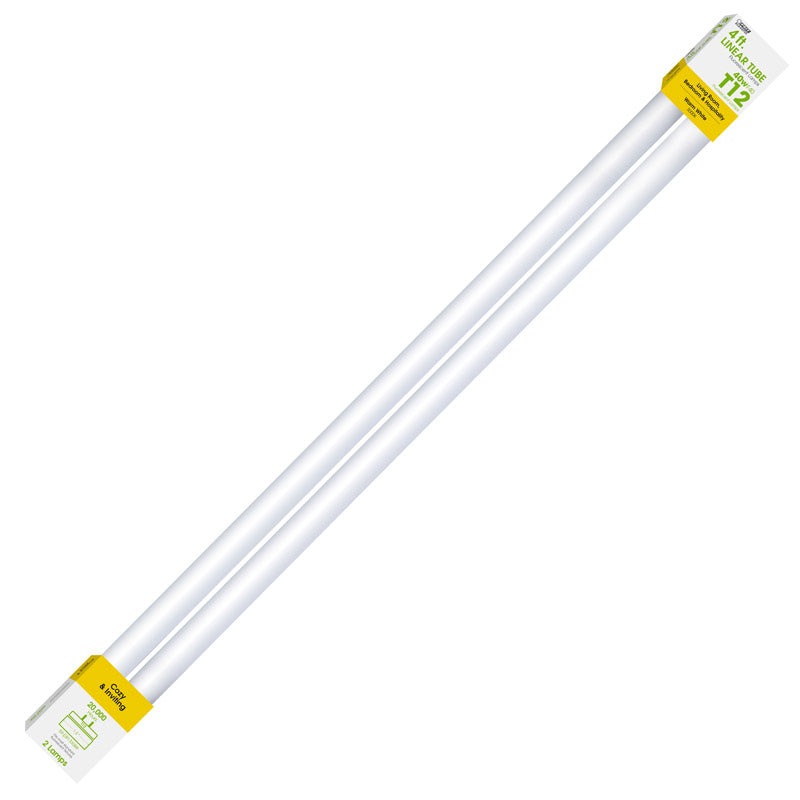 FEIT ELECTRIC CO, Feit Electric 40 W T12 48 in.   L Ampoule Fluorescente Blanc Chaud Linéaire 3000 K 2 pk (Pack de 10)