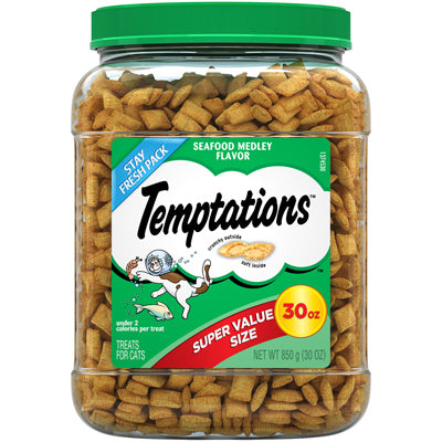 Tentations, Friandises pour chats, mélange de fruits de mer, 30 oz.