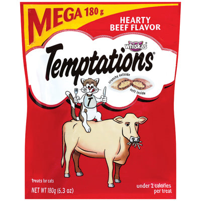 Tentations, Friandises pour chats, saveur de bœuf, 6.3oz.