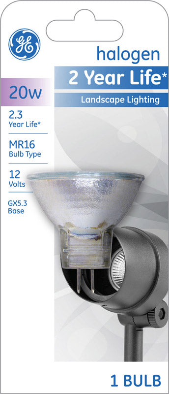 GE, GE 20 watts MR16 Specialty Halogen Bulb 275 lumens Warm White 1 pk (Pack de 3)