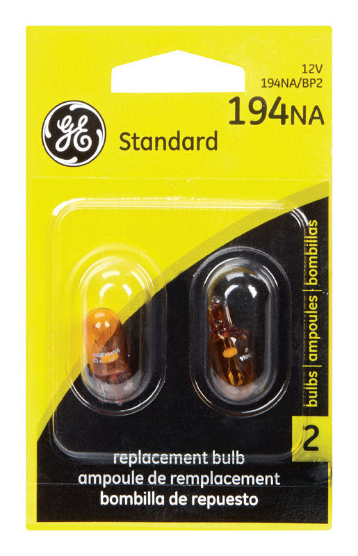 GE LIGHTING, GE Automotive Bulb 194A/BP2 Orange 2 pk (Pack de 6)