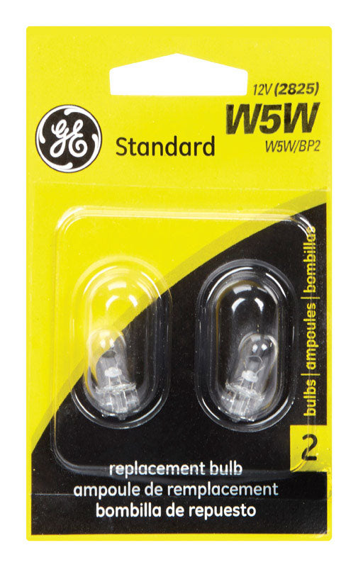 ÉCLAIRAGE GE, GE Automotive Bulb W5W/BP2 Clear 2 pk (Pack de 6)