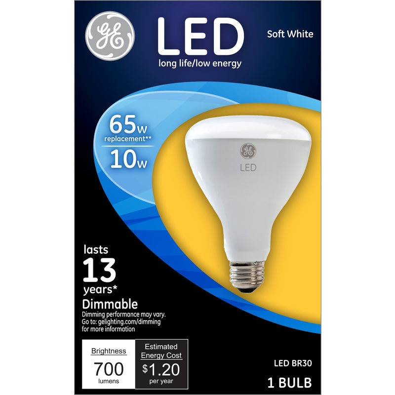 GE, GE BR30 E26 (Medium) Ampoule LED Blanc doux 65 Watt Equivalence 1 pk