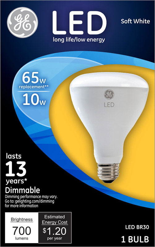 GE, GE BR30 E26 (Medium) Ampoule LED Blanc doux 65 Watt Equivalence 1 pk