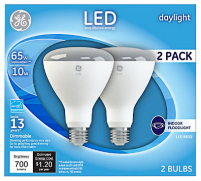 GE LIGHTING, GE BR30 E26 (Medium) Ampoule LED Lumière du jour 65 Watt Equivalence 2 pk