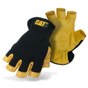 Gants de chat Rainwear Boss Mfg, Gants Cat Cat012206m Gant mi-doigt en peau de cerf de première qualité jaune/noir moyen