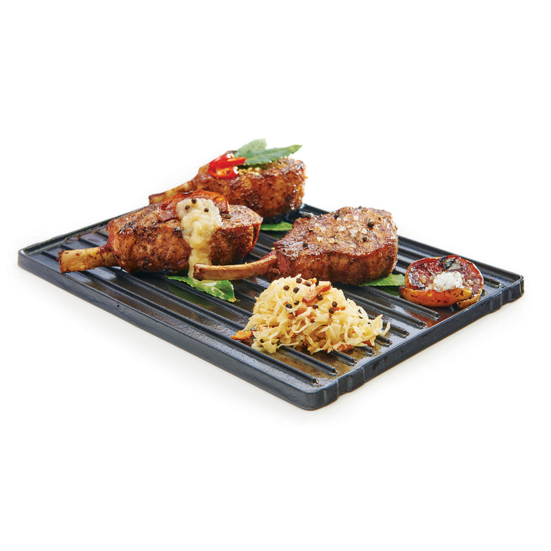 ACE TRADING - EN AVANT, Gril en fonte et porcelaine Grill Top 9.25 in. L X 13 po. W 1 pk