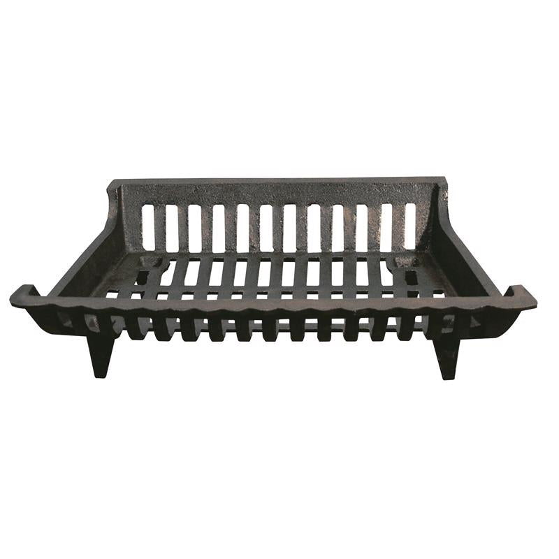 Open Hearth, Grille de foyer en fonte, noire, 18 po.