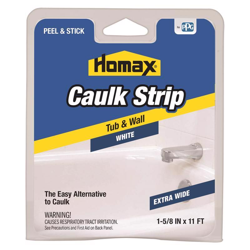 PPG-HOMAX CORP, Homax White Moisture/Mildew Resistant Watertight Seal Indoor Caulk Strip 1-5/8 in. x 16 ft.