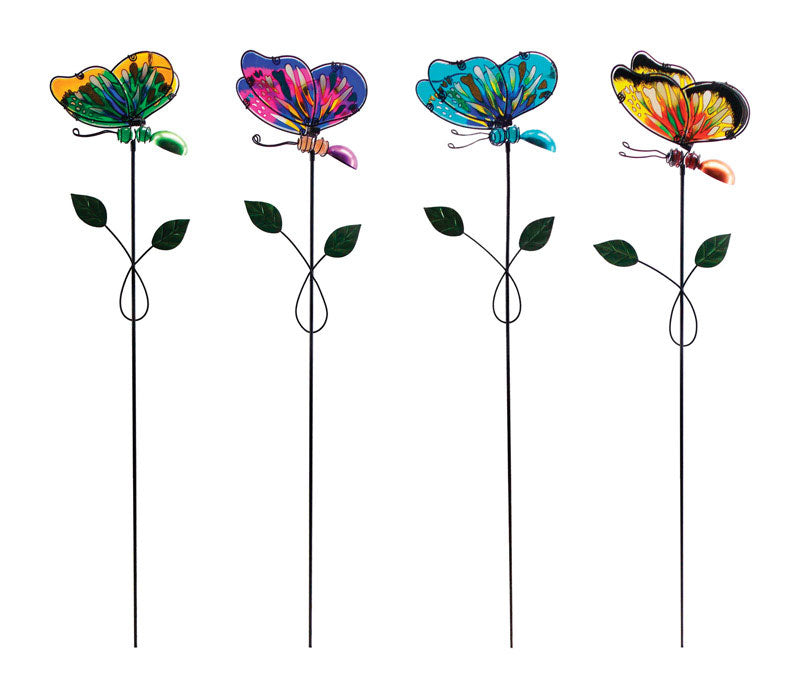 ACE TRADING - CTM XIANGDA CRAFTS, Infinity Glass Assorted 48.03 in. H Outdoor Garden Stake (Pack de 12)