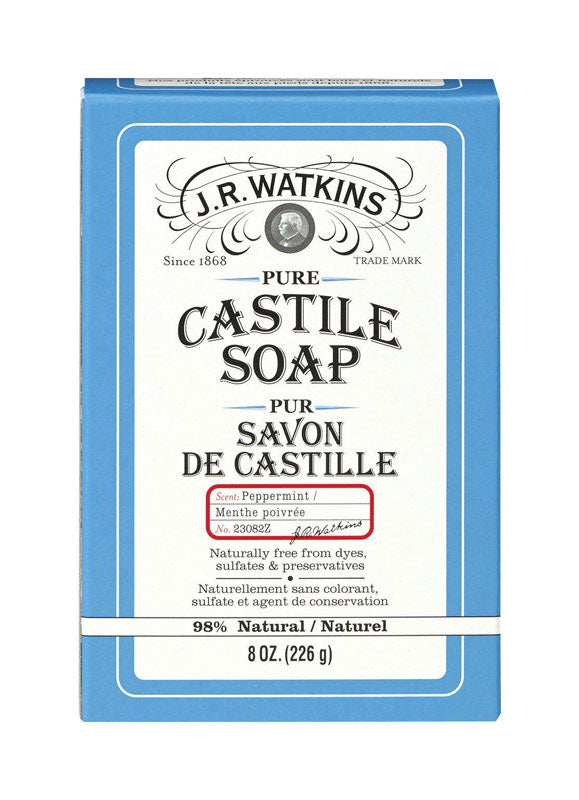 EMERSON HEALTHCARE LLC, J.R. Watkins Peppermint Naturally Gentle Cleansing Pure Castile Hand & Body Soap 8 oz (Pack of 12)