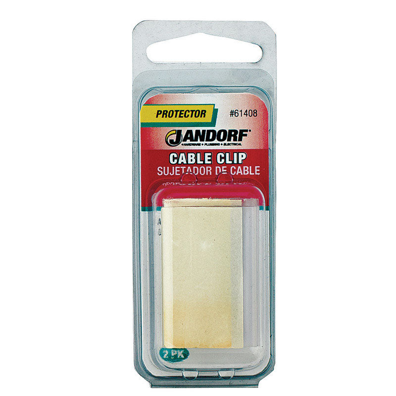 QUINCAILLERIE SPÉCIALISÉE JANDORF, Jandorf 1/4 in. D X 1.5 in. L Clip de câble en PVC gris