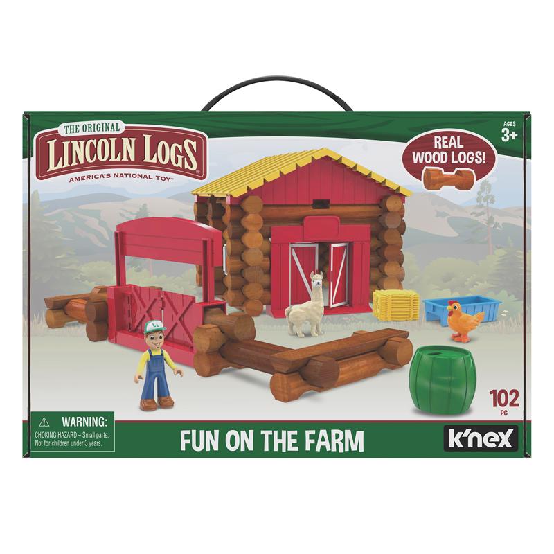 Lincoln Logs, Jeu de construction, Fun on the Farm, 3 ans et plus