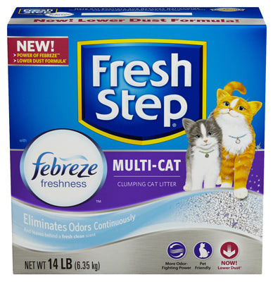 Fresh Step, Litière pour chats, multi-chats à ramasser, parfumée, 14 livres