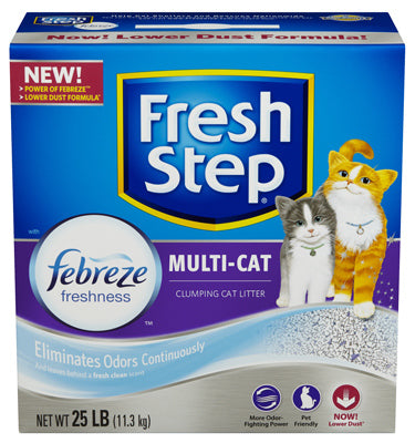 Fresh Step, Litière pour chats, multi-chats à ramasser, parfumée, 25 livres