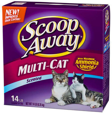 Scoop Away, Litière pour chats, multi-chats, protection contre l'ammoniac, 14 livres