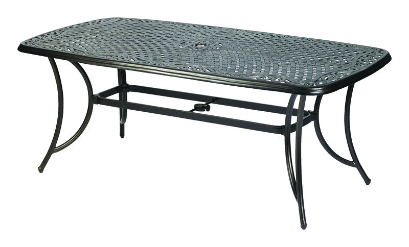 ACE TRADING - PATIO MASTER, Living Accents Carlisle Table de salle à manger rectangulaire en aluminium brun