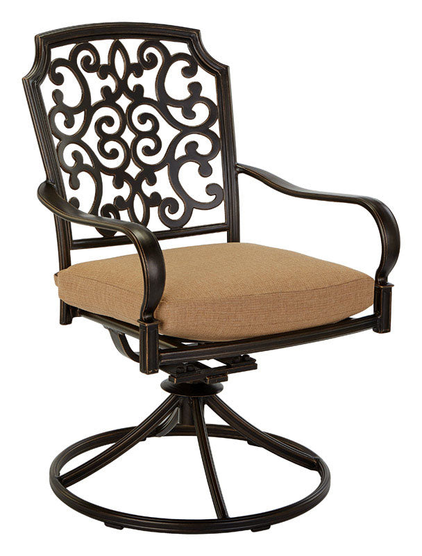 ACE TRADING - PATIO MASTER, Living Accents Cassara Brown Steel Swivel Rocker (Lot de 2)