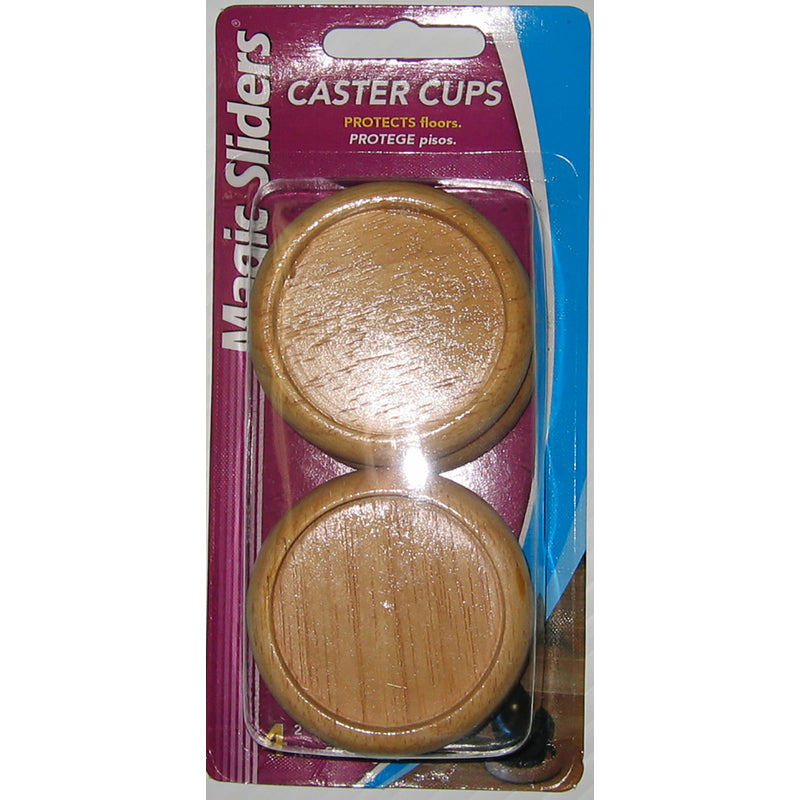 COULISSEAUX MAGIQUES, Magic Sliders Plastique Cup Oak Round 2 in. W X 2 in. L 4 pk