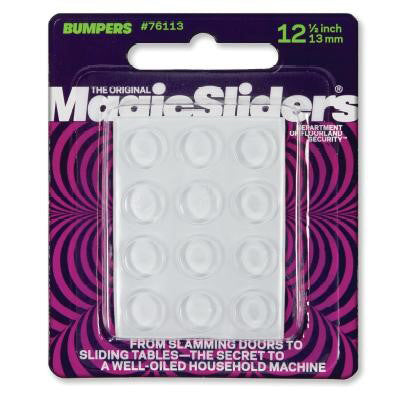 Glisseurs magiques, Magic Sliders Vinyl Self Adhesive Bumper Pads Clear Round 1/2 in. W X 1/2 in. L (paquet de 6)