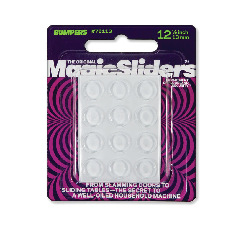 Glisseurs magiques, Magic Sliders Vinyl Self Adhesive Bumper Pads Clear Round 1/2 in. W X 1/2 in. L (paquet de 6)