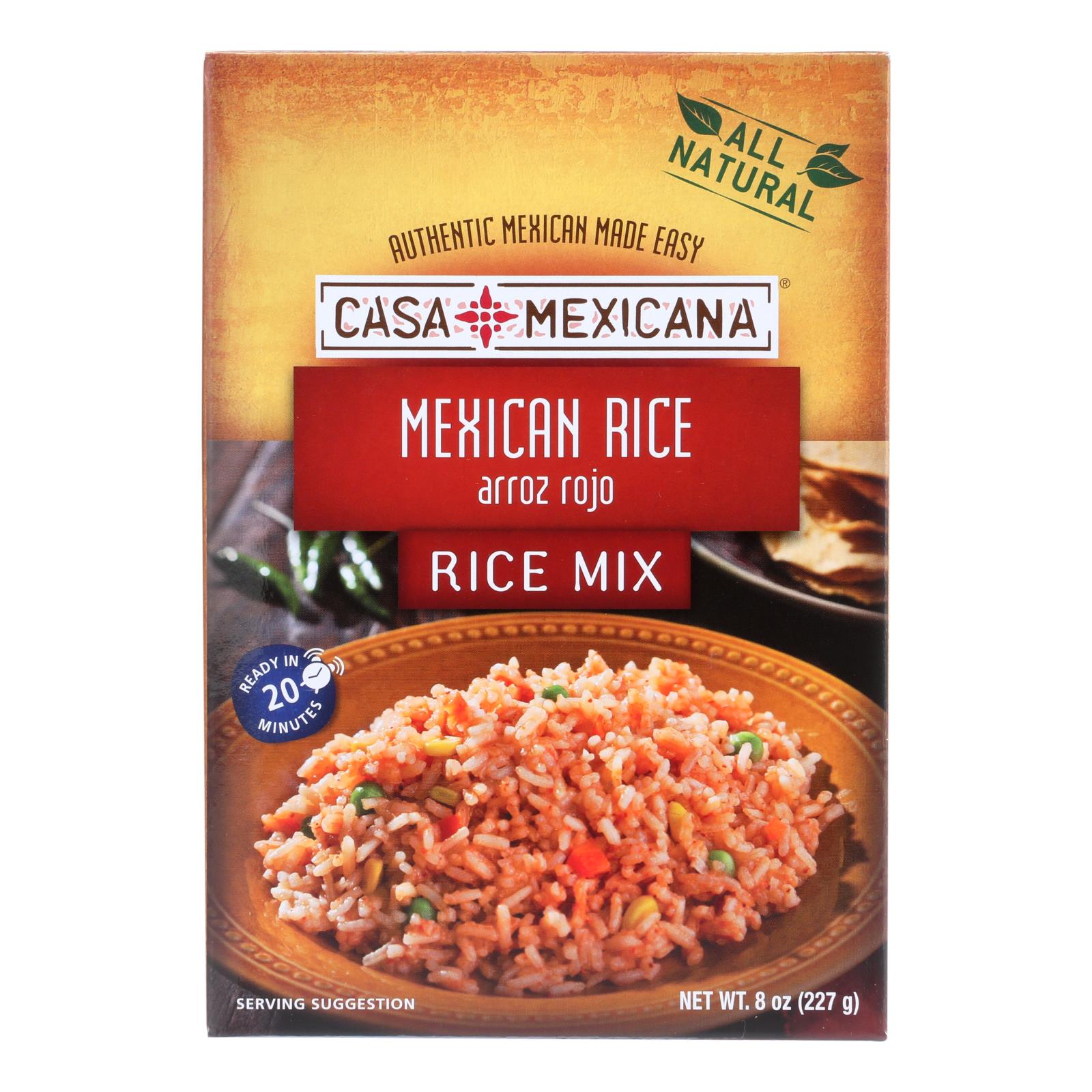 CASA MEXICANA, Mélange de riz mexicain Casa Mexicana - caisse de 12 - 8 OZ (paquet de 12)