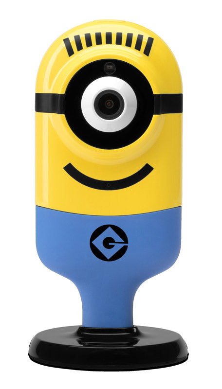 THE CHAMBERLAIN GROUP INC, Minion Flexi Cam Carl Cheerful Caméra de sécurité d'intérieur jaune à brancher