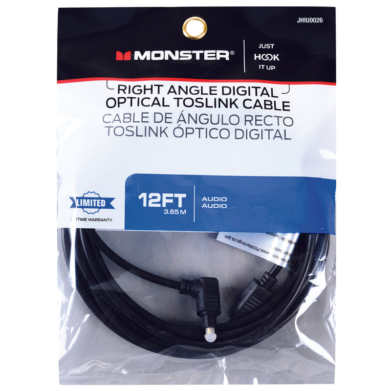 VANCO INTERNATIONAL LLC, Monster Just Hook It Up 12 ft. L Digital Optical Toslink Cable Digital Optical