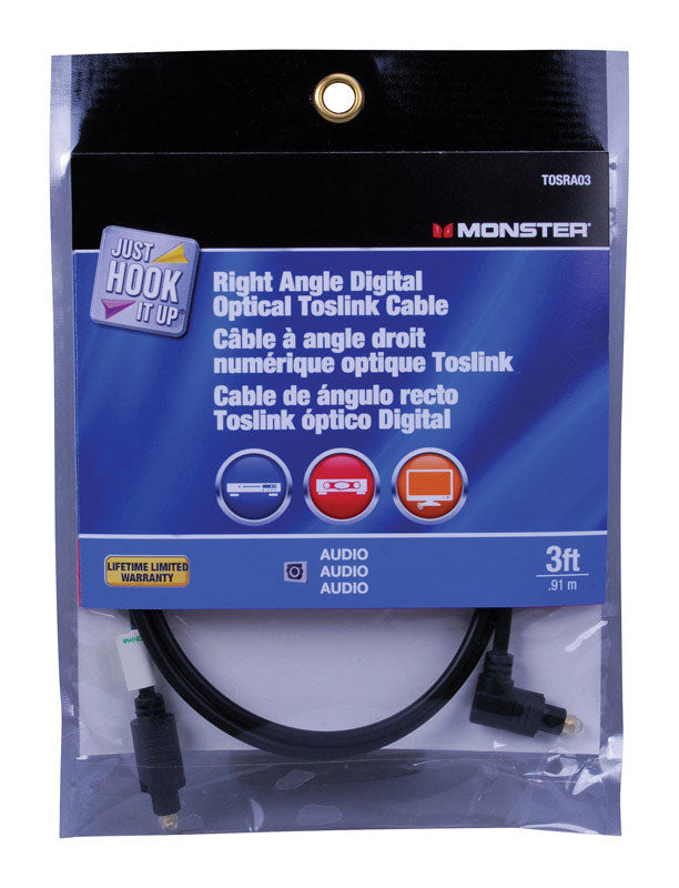 VANCO INTERNATIONAL LLC, Monster Just Hook It Up 3 ft. L Digital Optical Toslink Cable Digital Optical