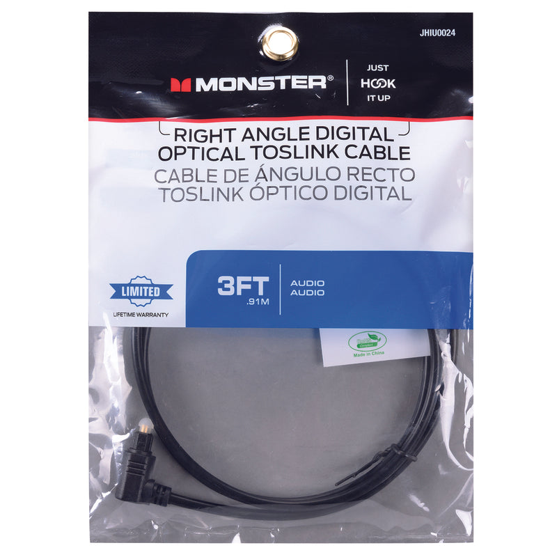 VANCO INTERNATIONAL LLC, Monster Just Hook It Up 3 ft. L Digital Optical Toslink Cable Digital Optical