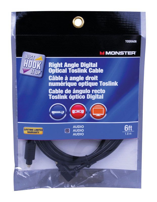 VANCO INTERNATIONAL LLC, Monster Just Hook It Up 6 ft. L Digital Optical Toslink Cable Digital Optical