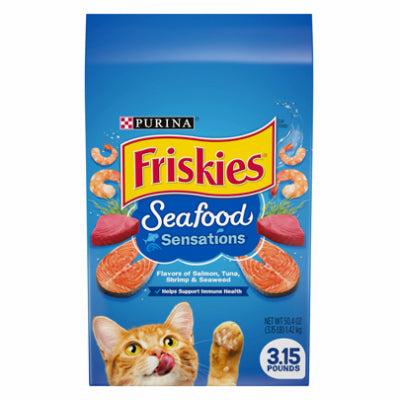 Distribution américaine et Mfg Co, Nourriture pour chats, Fruits de mer Sensations, sac de 6,3 lb Sac de 6,3 livres