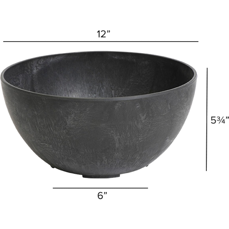 NOVELTY MFG., Novelty Artstone 5.85 in. H X 12.2 in. W X 12.2 in. D X 12.2 in. D Résine/Poudre de pierre Napa Bowl Plan