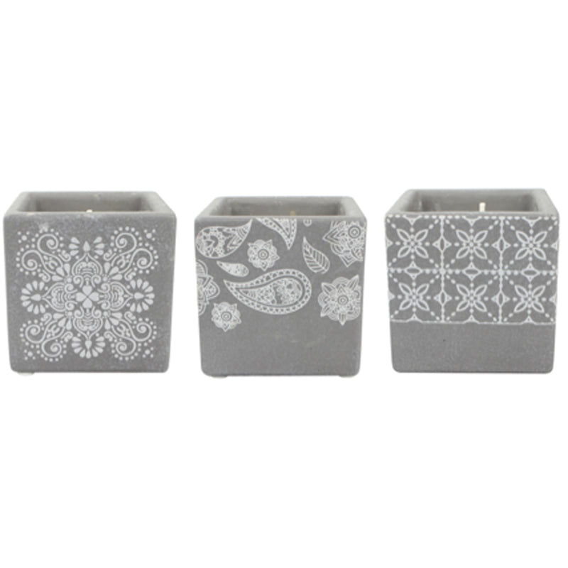 ACE TRADING - TRENDSPOT 2, OutDoozie Gray Citronella Scent Square Candle (Lot de 9)