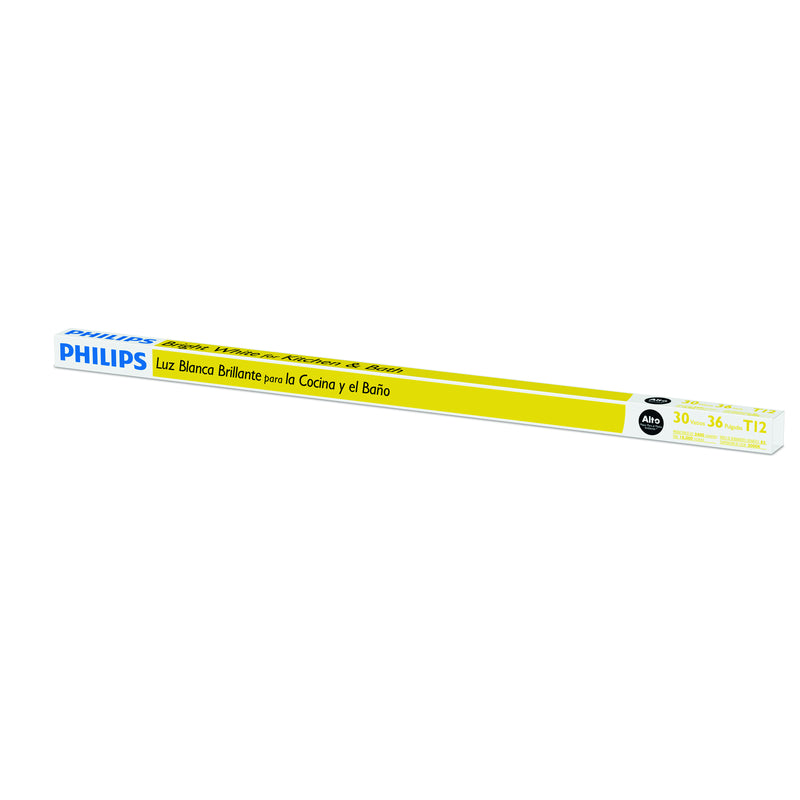 PHILIPS LIGHTING, Philips Alto Linear Bright White 36 in. G13 (Medium Bi-Pin) T12 Fluorescent Bulb 30 Watt Equivalence (Pack de 12).