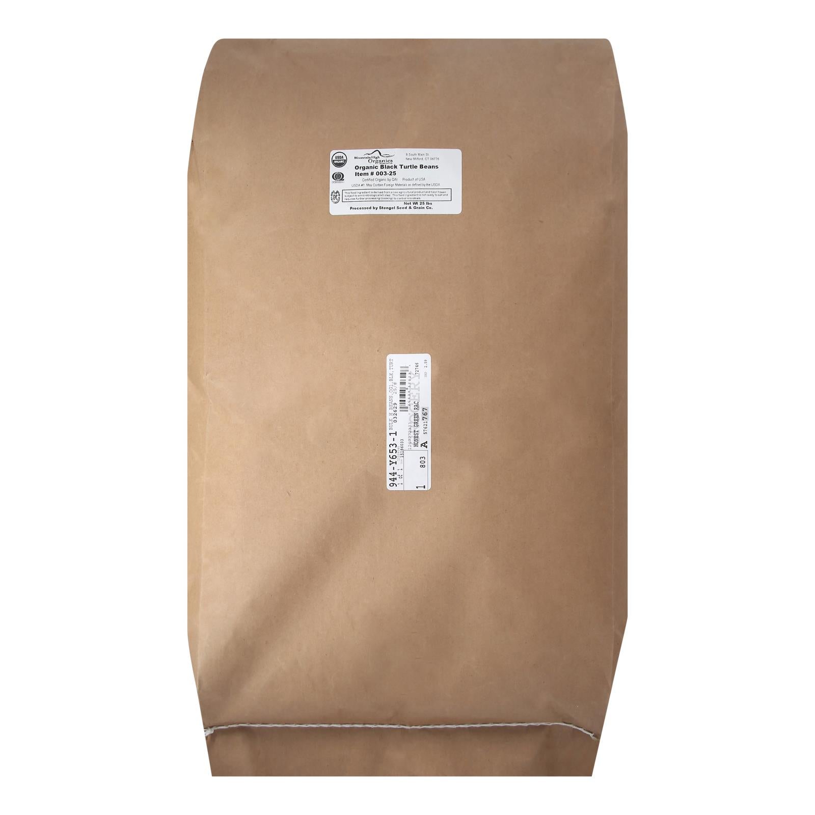 Pois et haricots bio en vrac, Pois et haricots en vrac Haricots biologiques Tortue noire - Vrac simple - 25LB (paquet de 25)