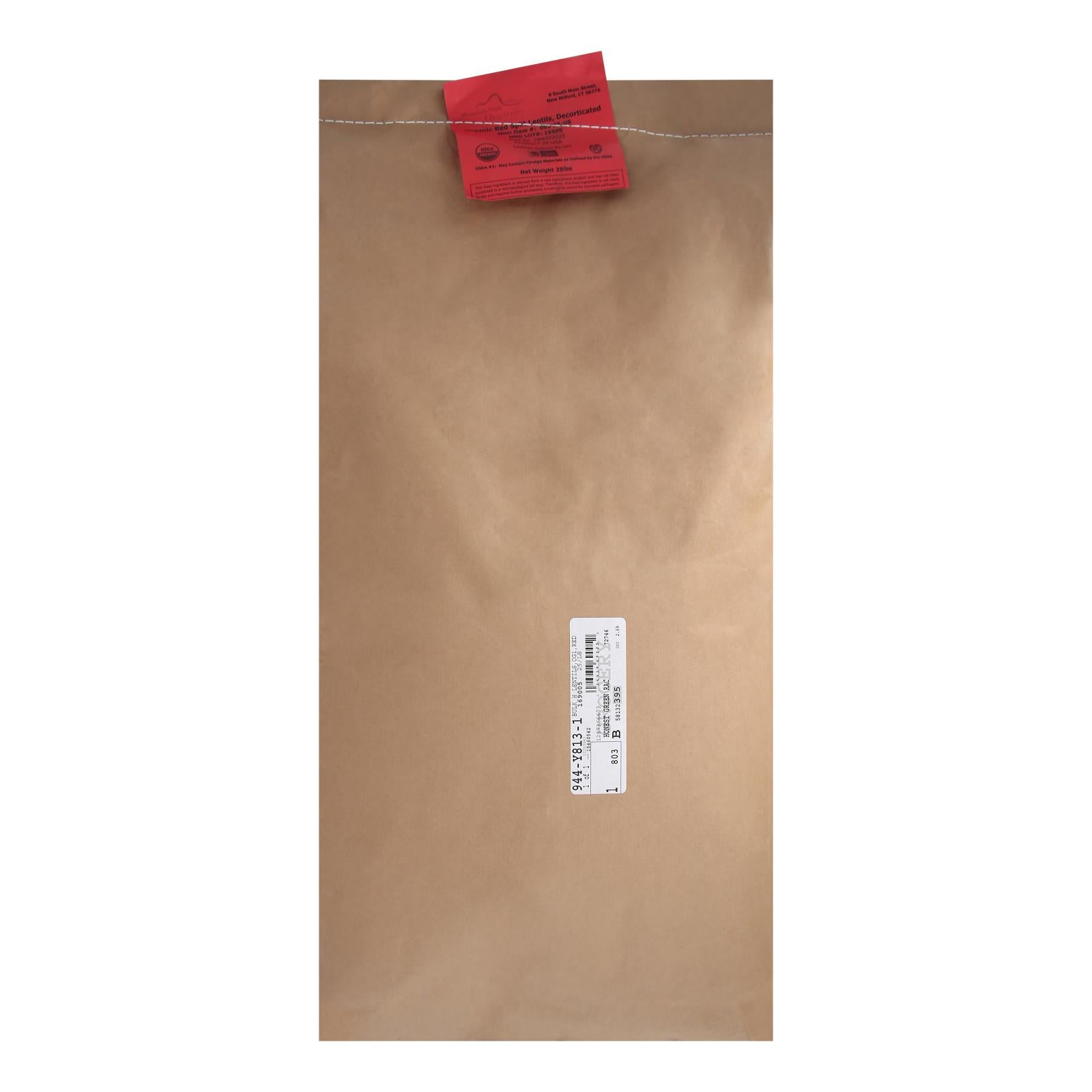 Pois et haricots en vrac Bio, Pois et haricots en vrac Lentilles rouges biologiques - Vrac simple - 25LB (paquet de 25)