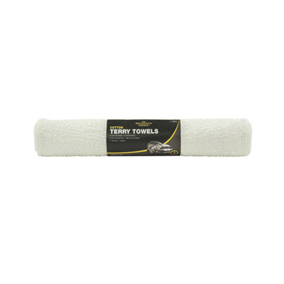 Hopkins Mfg, Serviette de nettoyage, coton éponge blanc, 14 x 17-In., 3-Pk.