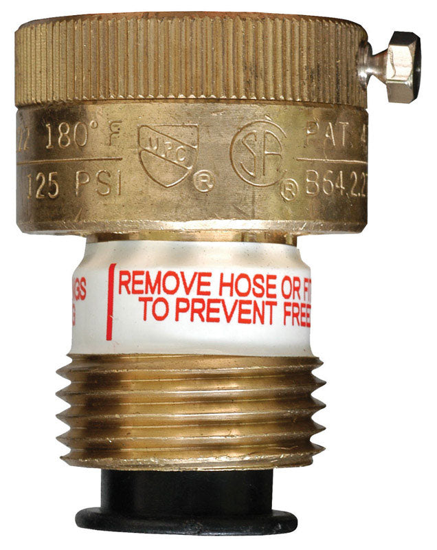 RELIANCE WORLWIDE CORPORATION, Shark Bite Brass 125 PSI Lead Free Backflow Preventer 3/4 FPT x 3/4 MHT in.