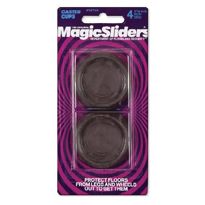 CURSEURS MAGIQUES, Tampons protecteurs en plastique Magic Sliders Brown Round 1-11/16 in. W X 1-11/16 in. L (paquet de 6)