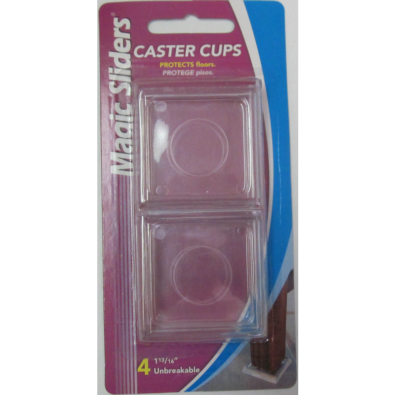 COULISSEAUX MAGIQUES, Tampons protecteurs en plastique Magic Sliders Carré transparent 1-13/16 in. W X 1-13/16 in. L (paquet de 6)