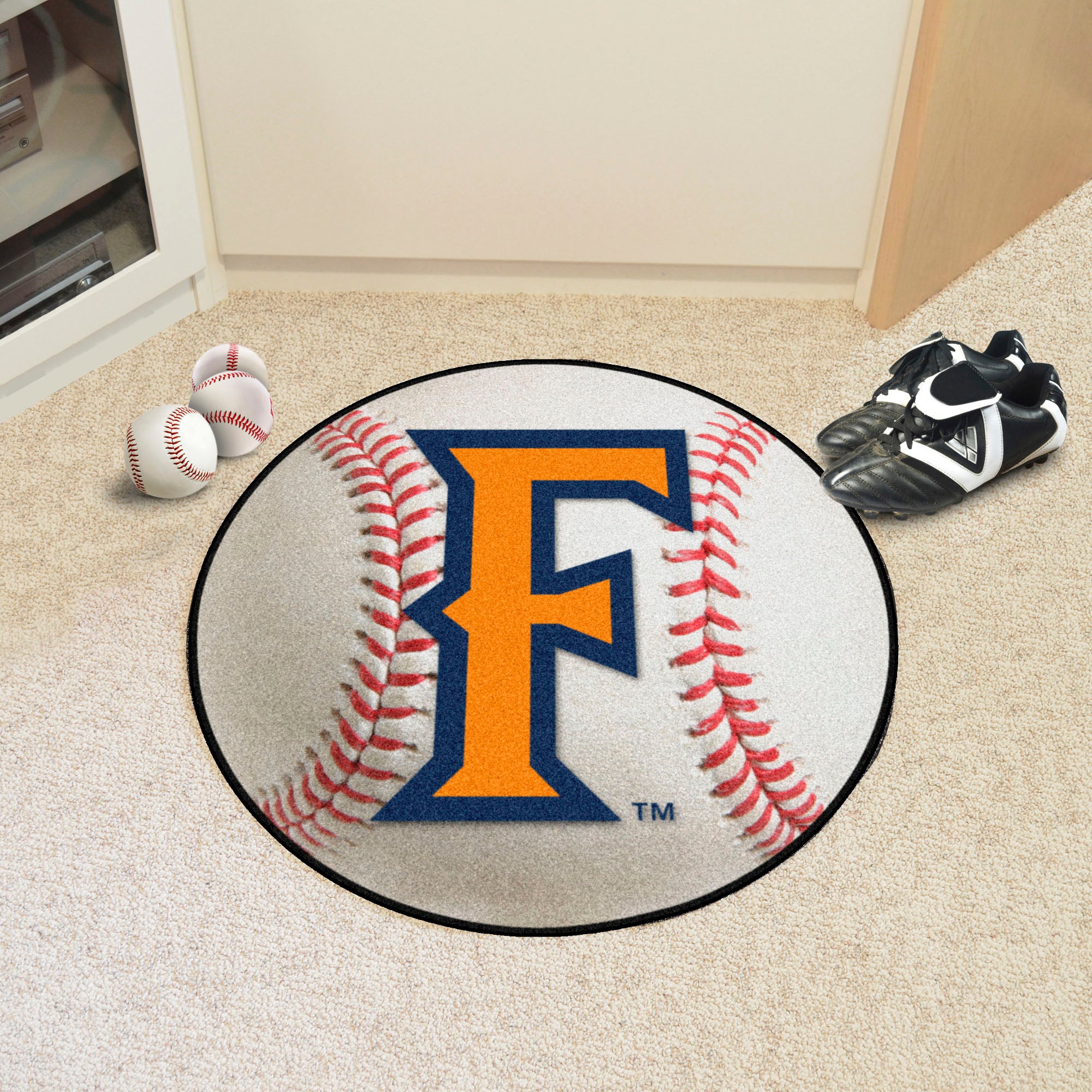 FANMATS, Tapis de baseball Cal State - Fullerton - 27in. Diamètre