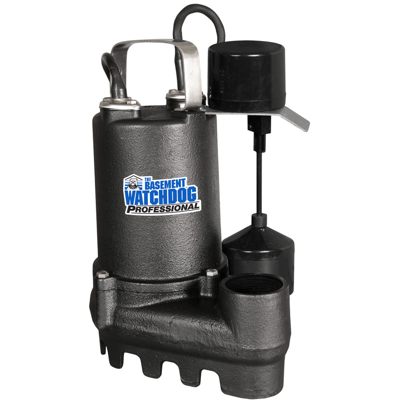 GLENTRONICS INC, The Basement Watchdog Professional 1/2 HP 4,300 gph Cast Iron Vertical Float Switch AC Sump Pump (Pompe de puisard verticale en fonte avec interrupteur à flotteur)