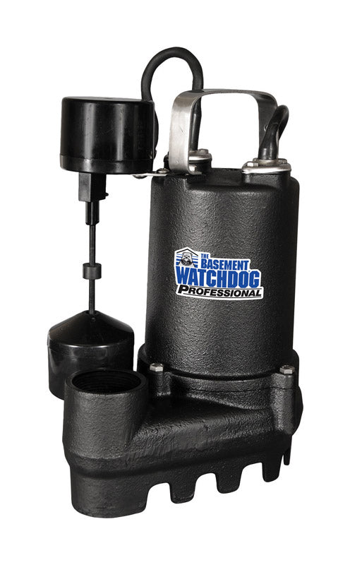 GLENTRONICS INC, The Basement Watchdog Professional 1/2 HP 4,300 gph Cast Iron Vertical Float Switch AC Sump Pump (Pompe de puisard verticale en fonte avec interrupteur à flotteur)