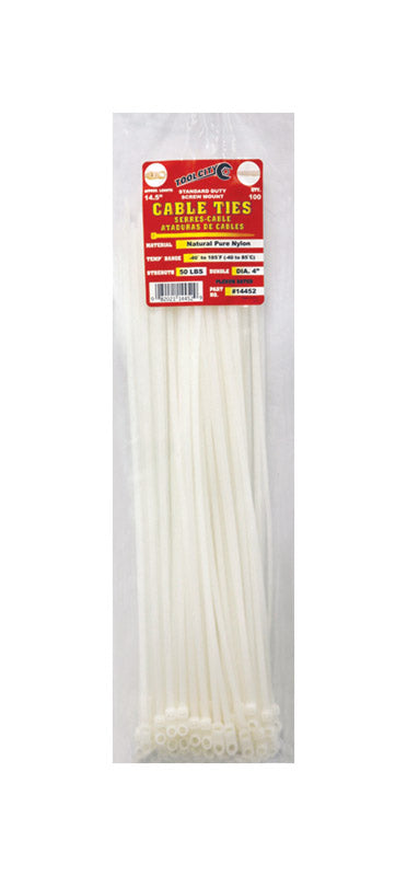 SERVICE TOOL CO LLC, Tool City 14.5 in. L blanc 100 pk