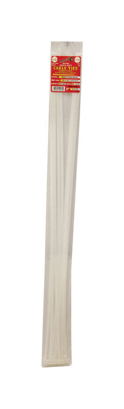 SERVICE TOOL CO LLC, Tool City 36.5 in. L White Cable Tie 10 pk