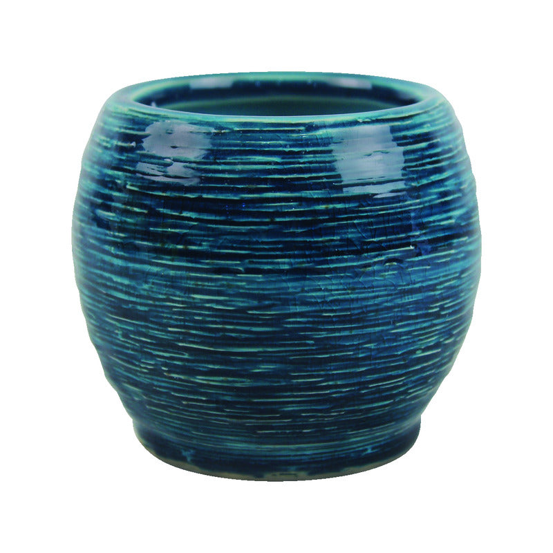 ACE TRADING - TRENDSPOT 2, Trendspot Blue Stone 3.5 in. H Textured Candle Holder (Pack of 12).